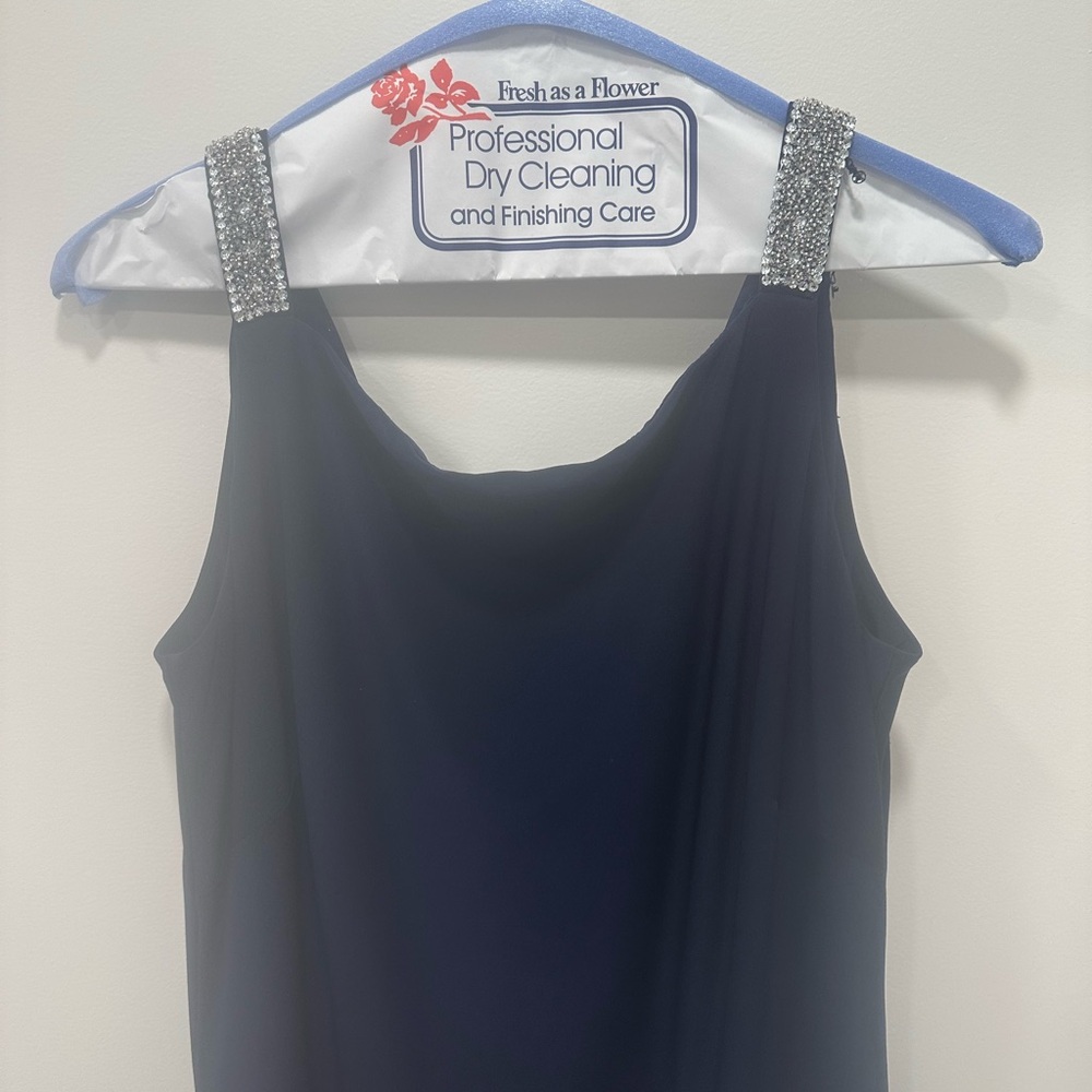 Navy Blue Ralph Lauren Gown - Picture 3 of 10